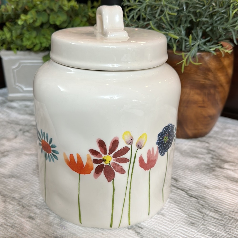 Rae Dunn Water Color Flower Canister - Picture 5 of 8